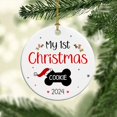 thumbnail image 6 of Dog Ornament 2025, My 1st Christmas Ornament, Custom Pet Ornament Gift, Customized Dog Lover Decor, Pet 1st Christmas Ornament Present, Personalized Name Puppy Ceramic Ornament for Mom Dad eEZy9U, 6 of 6