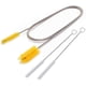 thumbnail image 1 of Cepillo de drenaje flexible XianweiShao limpiador de nailon 67 pulgadas con 2 cepillos amarillos, 1 of 1