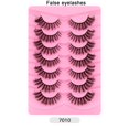 thumbnail image 2 of xiaxaixu 7 Pairs Dramatic Fake Eyelashes Fluffy Long Strip Lashes Thick Curly False Eyelashes Wispy Full Volume Big Eye Lashes, 2 of 4