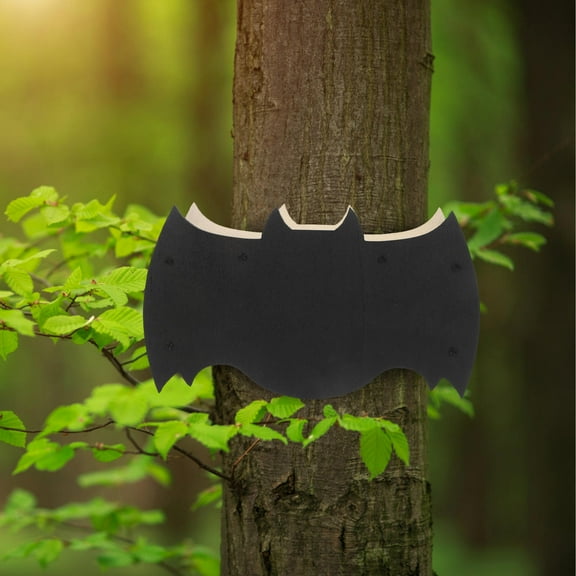 IBASETOY Year Round Use Bat House Wood Black 1Pcs For Outdoor Garden