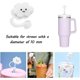 thumbnail image 5 of 4Pcs 10mm Cloud Straw Covers Straw Tip Cap Silicone straw tips cover Reusable Straws Cloud shape straw Protector, 5 of 5