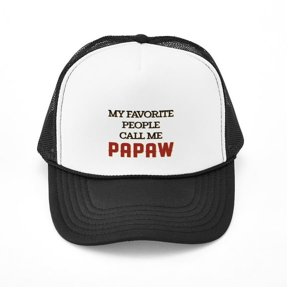 CafePress - My Favorite People Call Me Papaw - Adjustable Unisex Printed Trucker Hat with Mesh Back