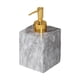 thumbnail image 1 of Dispensador de jabón con bomba Macarena textura de mármol 400 ml cabeza dorada gris, 1 of 8