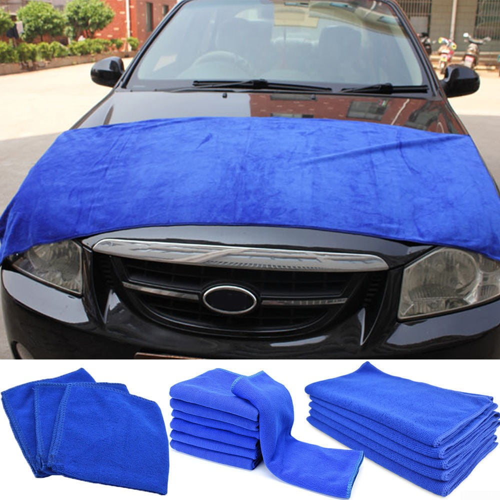 2 Large Microfibre Car Towel Cleaning Drying Detailing Dusting Cloth 40x40cm 