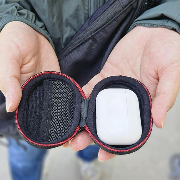 Bolsa de auricular de caja de auriculares, accesorio, durabilidad, portátil con hebilla colgante giratoria, organizador de estuche de almacenamiento