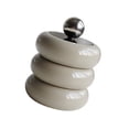 thumbnail image 2 of Nordic Style Qtip Holder Dispenser Desktop Dustproof Cotton Swab Storage Container Doughnut Shape Makeup Storage Box with Lid Khaki 3 Layers, 2 of 12
