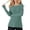 Grey, variant on Womens Shirts Plus Size 3X Women's Border Fashion Long Sleeve Solid Color Round Neck with Shoulder Sleeve T Shirt Plus Size Top Grey Size L