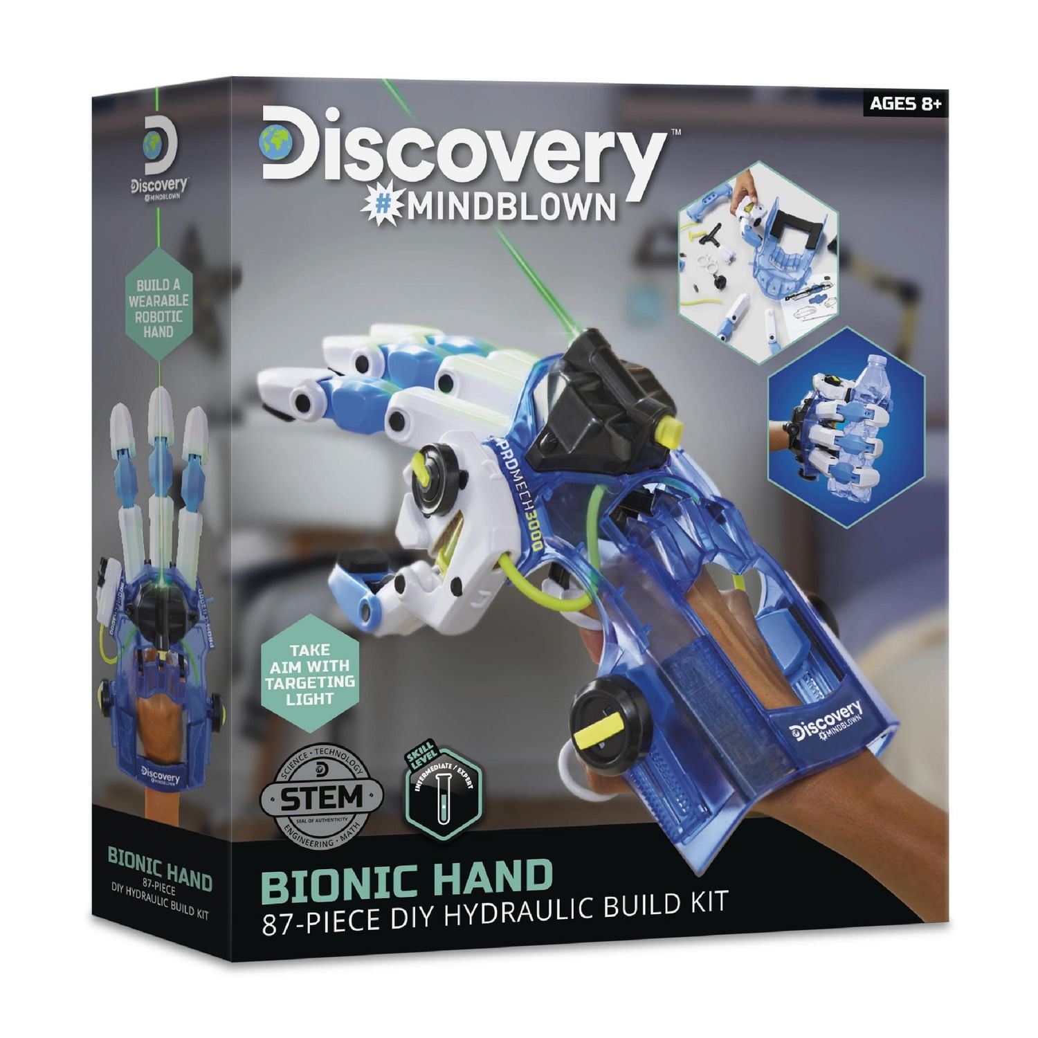 Discovery™ #Mindblown Bionic Hand 87-Piece DIY Hydraulic Build Kit, Bionic Hand