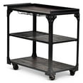 thumbnail image 2 of Sherlock Bar Cart in Tobacco Brown and Black Frame, 2 of 4