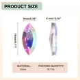 thumbnail image 2 of Uxcell 36 Pcs Horse Eye Shape Rhinestones, 9 x 18 mm Point Back Rhinestone Beads for Jewelry Making Crafts Costume Crystal Embellishments, AB Color, 2 of 6