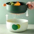 thumbnail image 2 of Double-layer Drain Basket With Handle Kitchen Wash Basket Wash Fruits Vegetables Filter, 2 of 5
