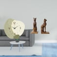thumbnail image 2 of Reloj de pared,Reloj de pared silencioso Reloj de pared nórdico Decoración del hogar,Relojes decorativos para pared,oficina,aula,hogar.,Figura de mesa,Estatua de gato sujetalibros para, 2 of 8