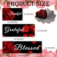 thumbnail image 3 of 3 Pcs Red Rose Kitchen Rug Set Red Rose Kitchen Decor Rug Non Slip Kitchen Floor Mat Farmhouse Country Kitchen Rugs and Mats Kitchen Decor Accessories, 20 x 32'''', 20 x 47'''', and 20 x 59'''', 3 of 6