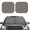 thumbnail image 2 of Salouo Black and white houndstooth Pattern Car Windshield Sun Shade Foldable | Front Windshield Shade for Sun, Heat and UV Rays | Interior Sun Protection-Large, 2 of 6