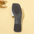 thumbnail image 7 of BRGZLK Metal Chain Flat Sandals For Women with Square Toe One-Strap Slide Sandals For Comfortable Summer Casual One Word Large Size Slippers, 7 of 7