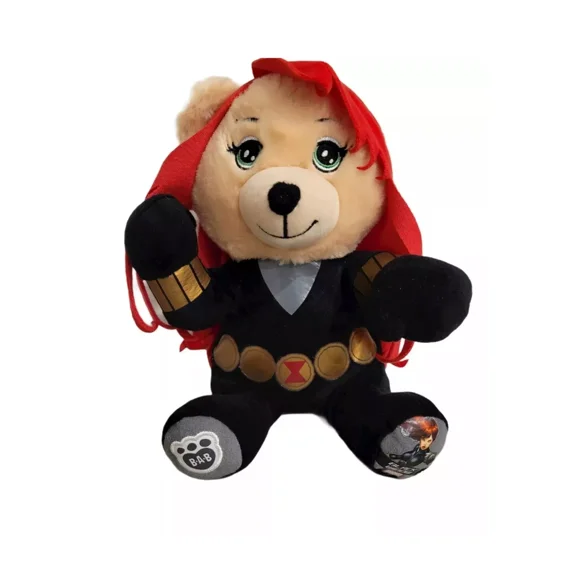 Build A Bear Marvel Black Widow Plush 8" Stuffed Animal Soft BAB Small Vintage