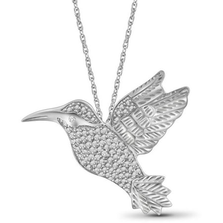 JewelersClub White Diamond Accent Sterling Silver Soaring Bird Pendant