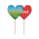 thumbnail image 1 of Cielo verde ciencias forestales paisajes naturaleza Palillos de dientes bandera etiqueta de amor selección de pastelitos, 1 of 4