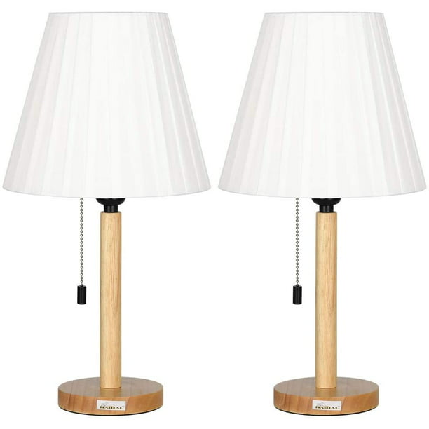 Haitral Small Bedside Table Lamps Set, Side Table Lamps Set Of 2