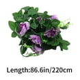 thumbnail image 3 of Artificial Flowers Plants for Sping Summer Outdoors Indoors Decoration, LED Wisteria Flower Rattan LED Copper Light Home Decorative Light String 86.61in, 3 of 6