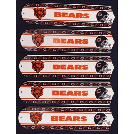 Chi Bears - Ceiling Fan Designers 52SET-NFL-CHI NFL Chicago Bears Football 52 In. Ceiling Fan Blades Only