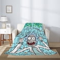 thumbnail image 4 of Manta de felpa suave y cómoda de Rick y Morty, manta de franela cálida y ligera para sofá cama de 50 x 40 pulgadas, 4 of 8