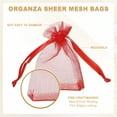 thumbnail image 3 of Uxcell Organza Bags, Favor Pouches Sheer Drawstring Mesh Bag for Gift Jewelry Christmas Wedding Festival Party Candy Red 2 in  3 in, 3 of 7