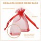 thumbnail image 3 of Bolsas de Organza Uxcell, Bolsas de Favor de Malla Transparente con Cordón para Regalos, Joyas, Navidad, Bodas, Fiestas, Dulces, Rojas 2 x 3 pulgadas, 3 of 7