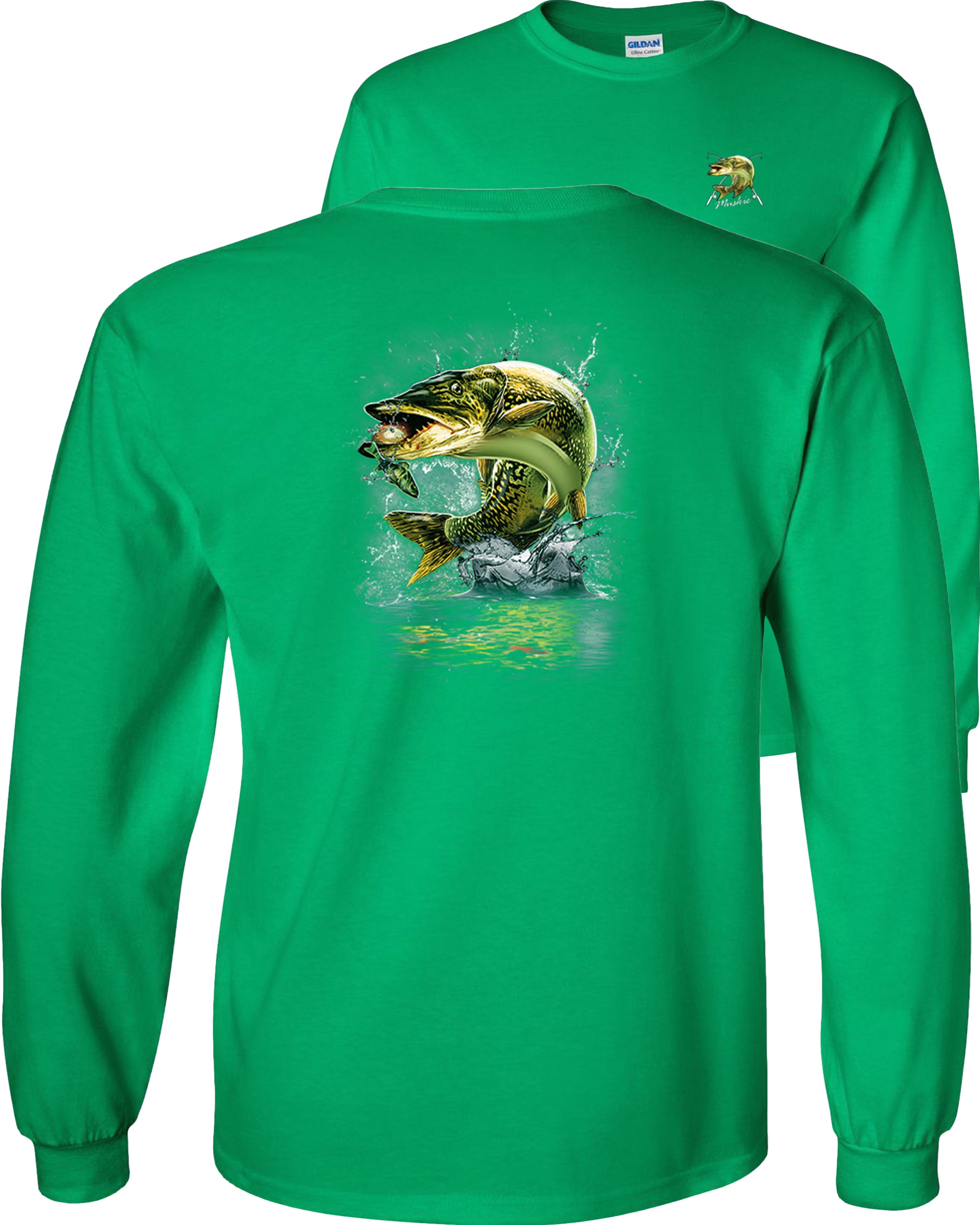 Fair Game Jumping Muskie Fishing Long Sleeve TShirt