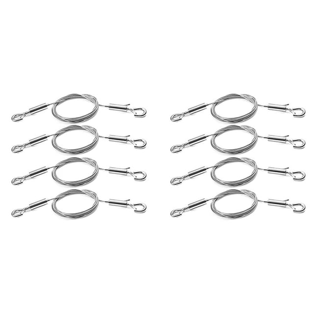 8 Pcs Kit de Fil de Suspension Réglable 2M X 1.5mm - Corde en Acier Inoxydable Robuste, Supporte jusqu'à 60Lbs