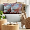 thumbnail image 5 of Ambesonne Mountain Throw Pillow Cover 2 Pack, Mountainous Fall Season, 18", Vermilion Pale Sky Blue, 5 of 7