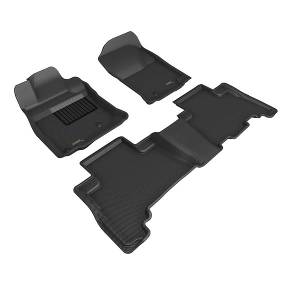 3D MAXpider Custom Fit Kagu Floor Mat (Black) Compatible with Toyota 4 Runner 5-Seat 2014-2024 - Full Set