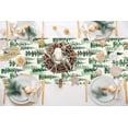 thumbnail image 5 of Christmas Winter Table Runner 13.8x108 Inch, Merry Christmas Green Pine Trees Table Decors for Seasonal Xmas Holiday Farmhouse Home Kitchen Dining Party, 5 of 6