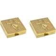 thumbnail image 2 of Set of 2 Square-Shaped Pocket Purse Pill Box & Organizer (Gold Angel), 2 of 4