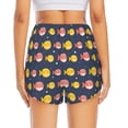 thumbnail image 4 of Vsdgher Cute Puffer Fish Print Women's Running Double Layer Shorts High Waisted with Pockets Elastic Yoga Workout Athletic Gym Sports, 4 of 8