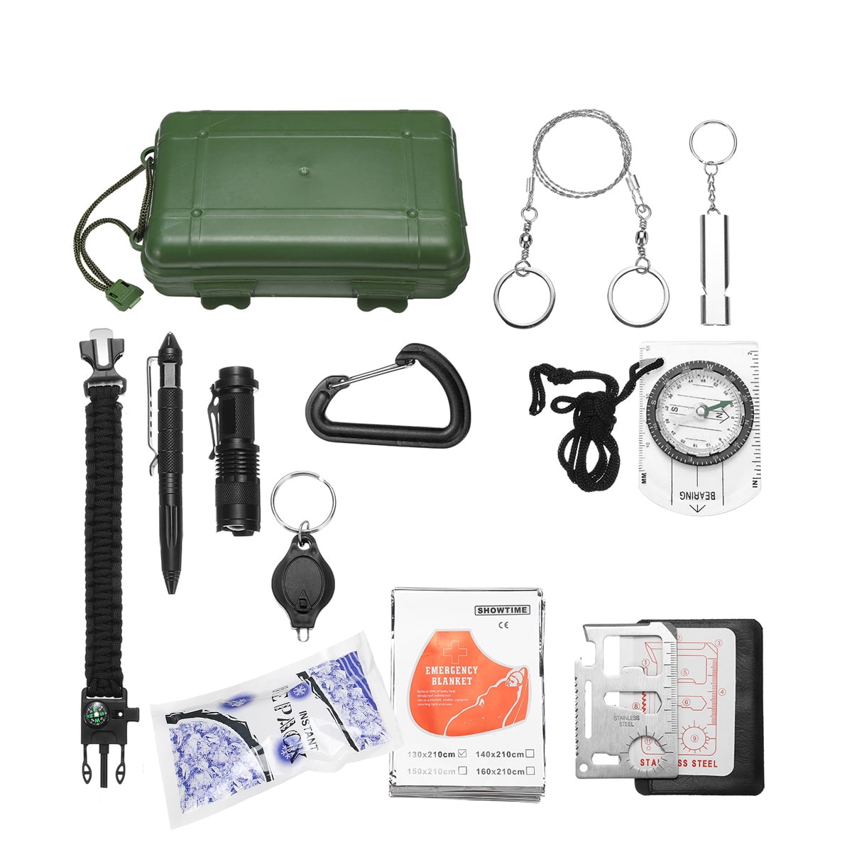 13/17/30/89pcs Survival Gear Kits- Outdoor Emergency SOS Survival Tool