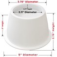 thumbnail image 2 of Bed Risers Utopia Bedding, 5 cm, 8 unidades, muebles redondos, color blanco, 2 of 7