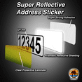 thumbnail image 3 of 2 Pack Customized Horizontal 911 Mailbox Address Numbers Stickers Outdoor, Home/House/Apartment Super Reflective Easy peel and Stick Numbers/Letters Vinyl Decal ( 3x10 inches, White), 3 of 6