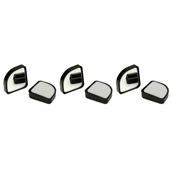 Masteelf 3pcs Pair of Auto Car Adjustable Push Rearview View Convex Mirror Wide Angle Sector Blind Spot Mirror