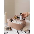 thumbnail image 4 of SEARIPE Cosmetic Bag Plain Multi Layer Makeup Bag Zipper Organizer Toiletry Bag Waterproof Travel Bags for Women and Girls Pink, 4 of 7