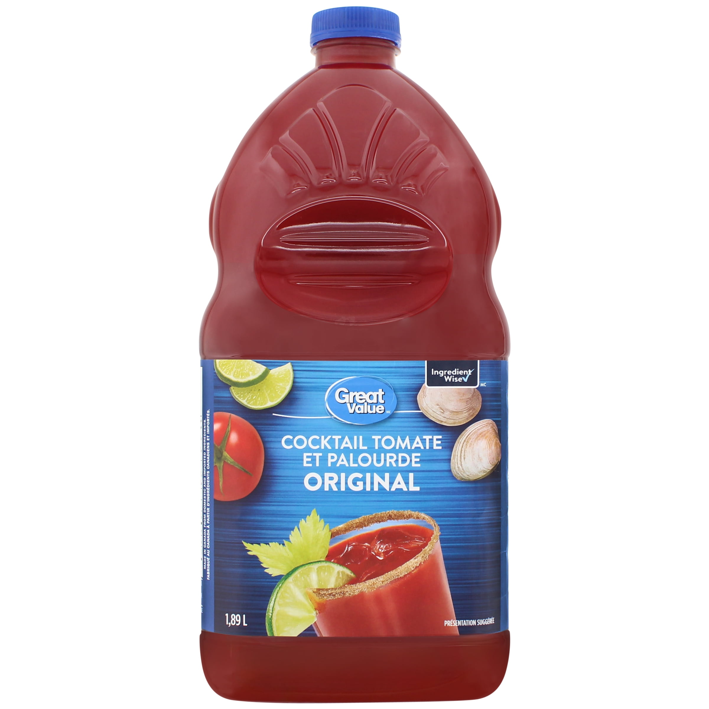 Great Value Original Tomato Clam Cocktail, 1.89  L