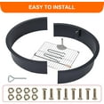 thumbnail image 6 of M optimized Fire Pit Ring Insert 32in/36in Outdoor Fire Pit Liner Round Steel Fire Ring w/ Cooking Grate, Heavy Duty Firepit Rings for Outside Wood Burning DIY Camping Patio Yard Garden, Black, 6 of 8