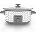 thumbnail image 2 of 7 Quart Oval Slow Cooker with Dial Control and Removable Stoneware Liner for Home Cooking, 2 of 7