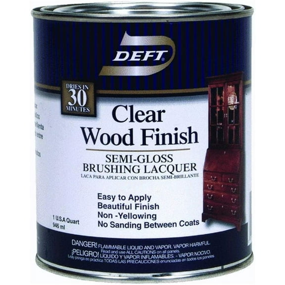 Clear Wood Finish Lacquer 1qt - Semi Gloss Pack Of 4