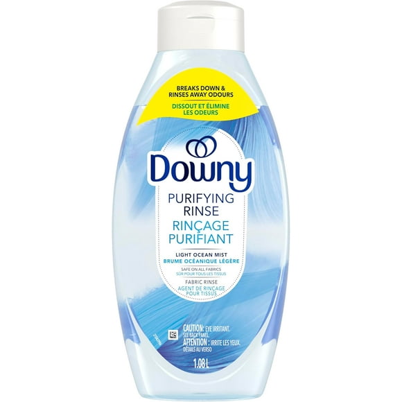 Downy Rinse & Refresh Laundry Odour Remover and Fabric Softener, Ocean Mist, Safe On All Fabrics, HE Compatible, 1.08L