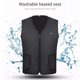 thumbnail image 2 of Chaleco calefactable, chaleco con termostato inteligente recargable, cuello en V, impermeable, lava yeacher XXXL, 2 of 7