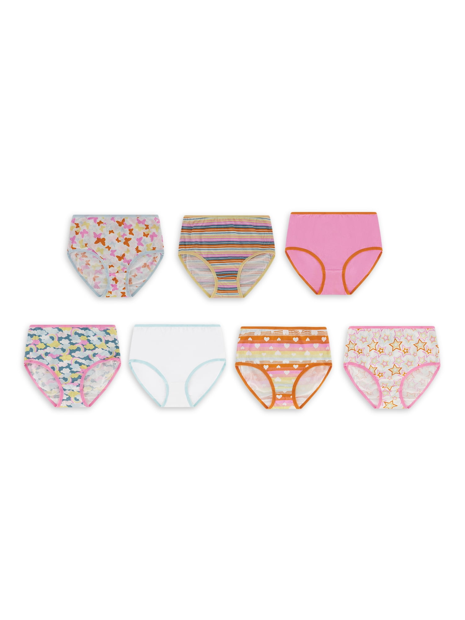 Wonder Nation Girls Socks and Brief Panties Pack, 7 Pairs Each, Sizes 4-16  