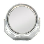 Jerdon Euro Tabletop Tri-Fold 2-Sided Lighted Makeup Mirror with 5x ...