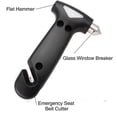 thumbnail image 3 of Emergency Hammer Window Breaker Hammer Rescue Hammer Automobile Car Rescue Hammer Seat Belt Cutter Black, 3 of 5