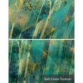 thumbnail image 6 of Modern Abstract Forest Tree Linen Curtain Valance for Bedroom/Bathroom/Kitchen/Office/Living/Dining Room Window,Green Painting Street Art Rod Pocket Topper Decorative Cafe Drapes Panel 42"x18", 6 of 6